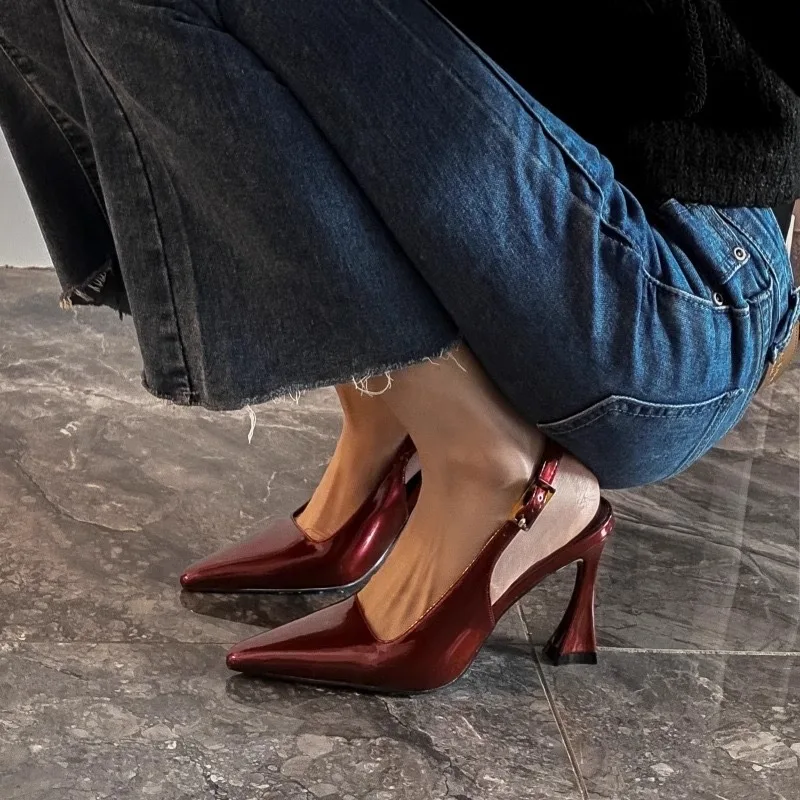 

New Style Luxury Designer Summer Women Sandals Fashion Pointed Toe Luxury Shoes Ladies Elegant High Heel Stripper Sandalias