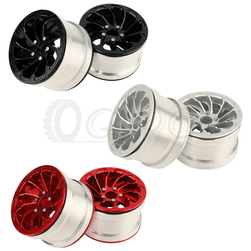 1/2/4pcs 2.2 inch 41mm Thickness Metal Beadlock Wheel Rims Hubs for Axial Wraith 90048 RR10 1/10 RC Crawler Car Upgrade Parts