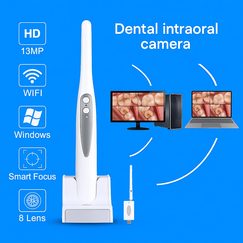 

13Megapixel Dental Intraoral Camera AutoFocus 1080p High Resolution Wifi Endoscope Wireless Tooth Intra Oral Camera for Computer