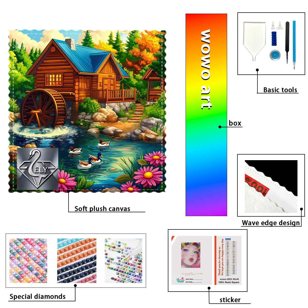 

【Ely_ Diamond Art】Charming scenery Crystal AB Rhinestone FD Rhinestone Perfect Resin Diamond