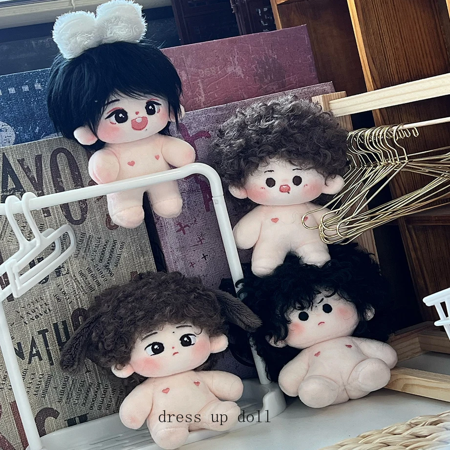 

The Untamed Star Idol Yibo Xiao Zhan Curl Hair Модная мягкая плюшевая плюшевая кукла 10 см с телом из хлопка BJYX GG Toys