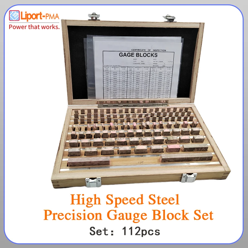 112 pcs,Block Gauge Set,0 /1 Grade,High Speed Steel ,Tools for Carpenter,Inspection and Measurement,Custom Gauge Available