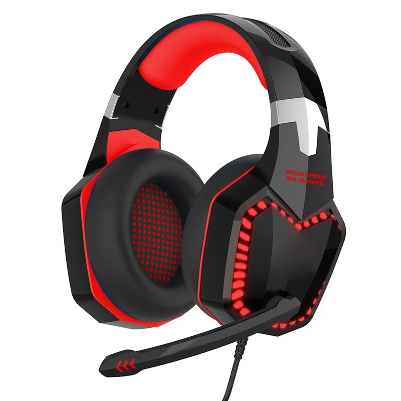 nghe chơi game trên Q5WA với micrô đèn LED 3,5mm nghe có dây cho máy tính xách tay máy tính xách tay PC