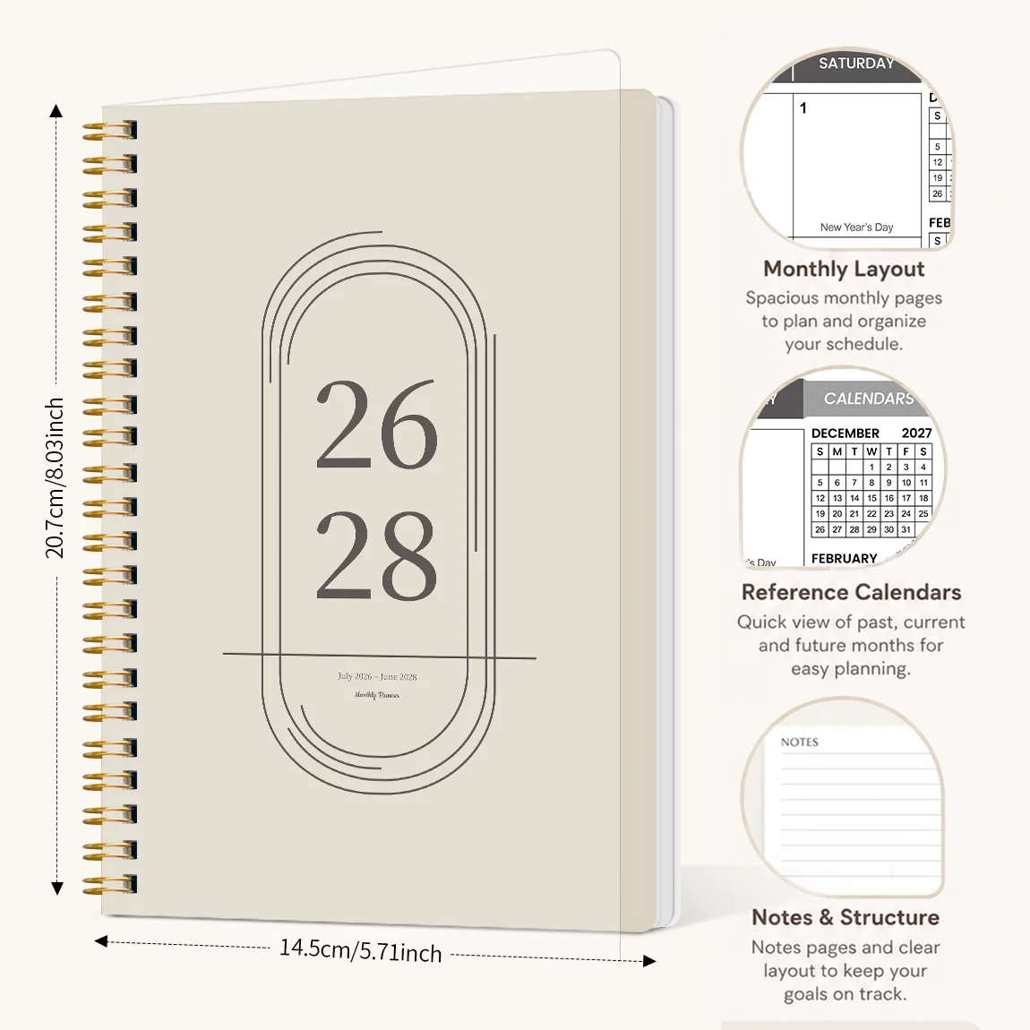 1PC Juli 2026-juni 2028 Maandp - Meal Plan Notepad recensie en prijs