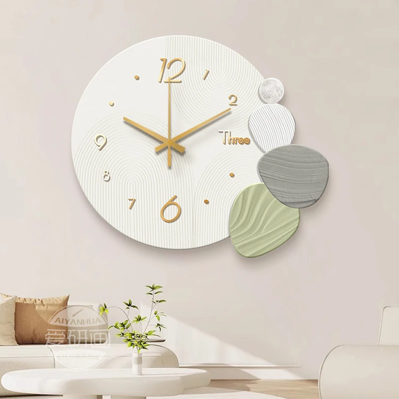 

Nordic Living Room Aesthetic Bathroom Clock Wall House Design Modern Items Home Decor Unique Battery Luxury Wall Clock