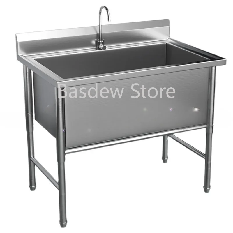 Commercial Sink 304 Restaurant Canteen Large Kitchen Soaking Pool Stainless Steel Defrost Pool