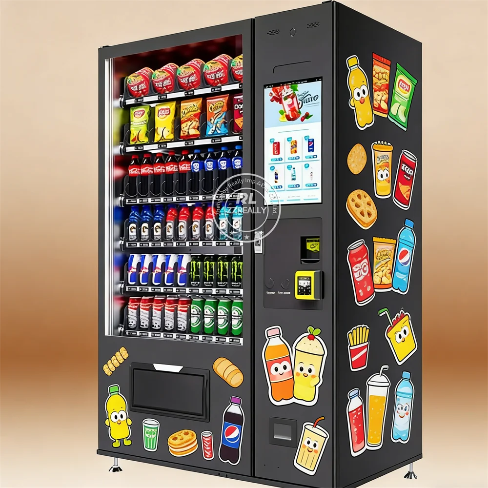 

Smart Combo Drink Snack Vending Machine Automatic Beverage Snack Dispenser Self Service Vending Machine