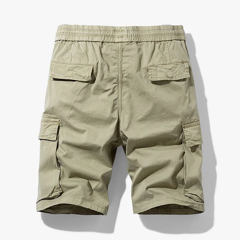 Shorts de algodão multibolso masculino, corredores casuais, calções masculinos, plus size, primavera, verão, nova moda