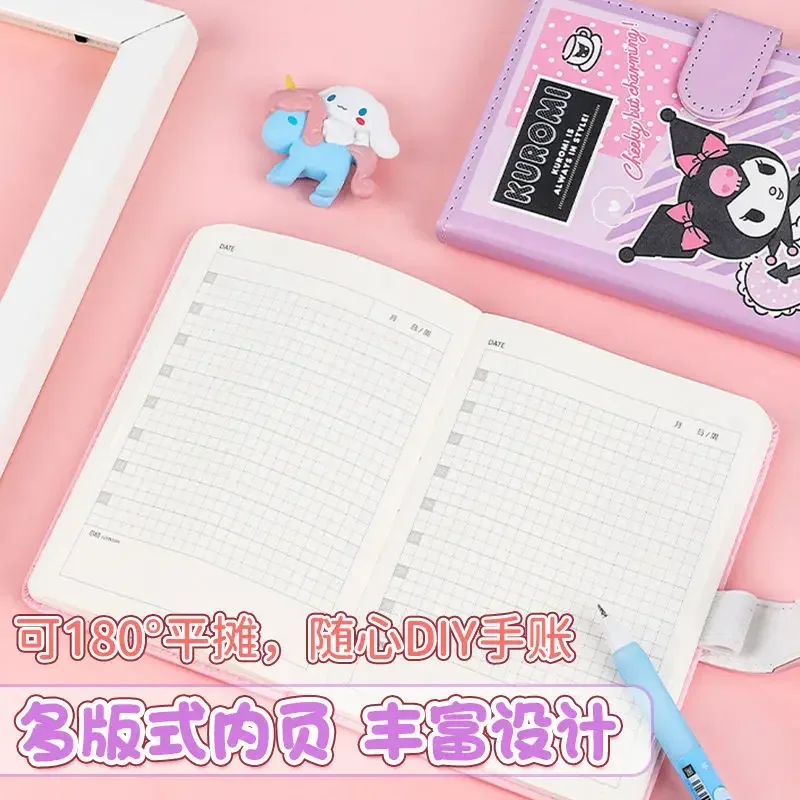 Süße Kuromi Anime Sanrio Kawaii Student Hand Ledger Nette Cartoon Cinnamoroll Schreibwaren Kinder Schnalle Notizblock Notebook Geschenke