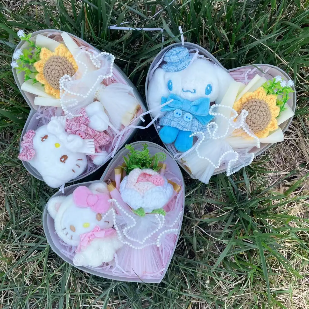 การ์ตูน My Melody Kuromi Cinnamoroll KT ตุ๊กตาแมวตุ๊กตาหัวใจของขวัญกล่องวาเลนไทน์คริสต์มาสวันเกิดของขวัญสําเร็จการศึกษา