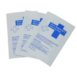 10 Pcs Non-Adherent Pads Sterile 100% Cotton Non-Stick Waterproof Wound Dressing and Burn Care Soft Highly Absorbent