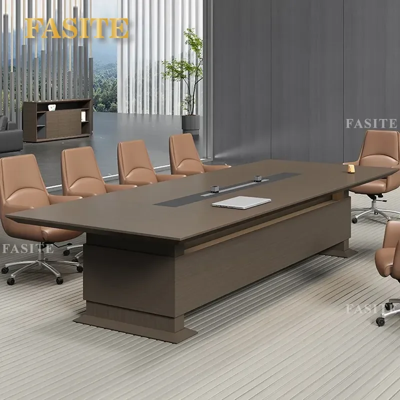 For Large Conference Table Long Simple Modern Light Luxury Meeting Room Reception Negotiation Desk
