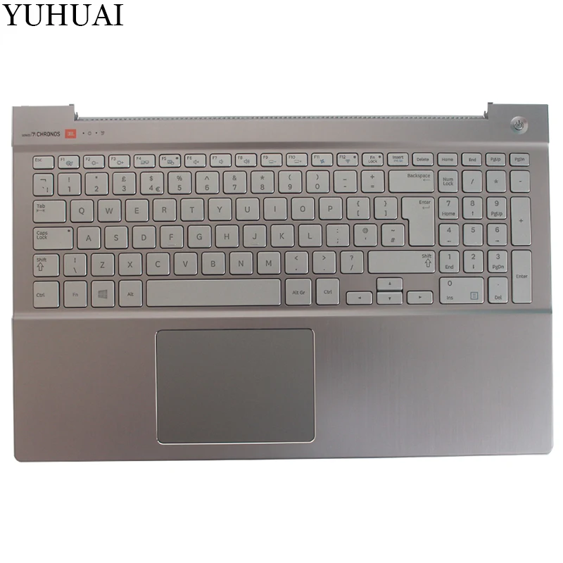 

NEW UK keyboard for samsung NP770Z5E 780Z5E NP780Z5E NP880Z5E UK keyboard Silver with Palmrest Cover BA75-04327E