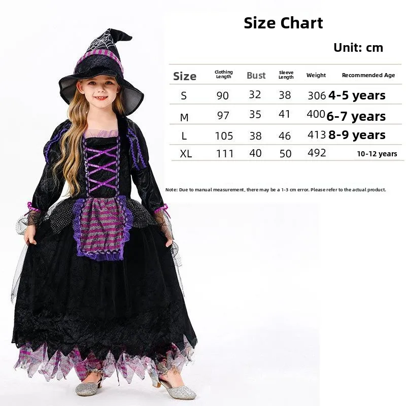 loween Witch Skirt Costume Girls Par Stage Performance Traditional National Stage Outfit Children's Fairy T Theme