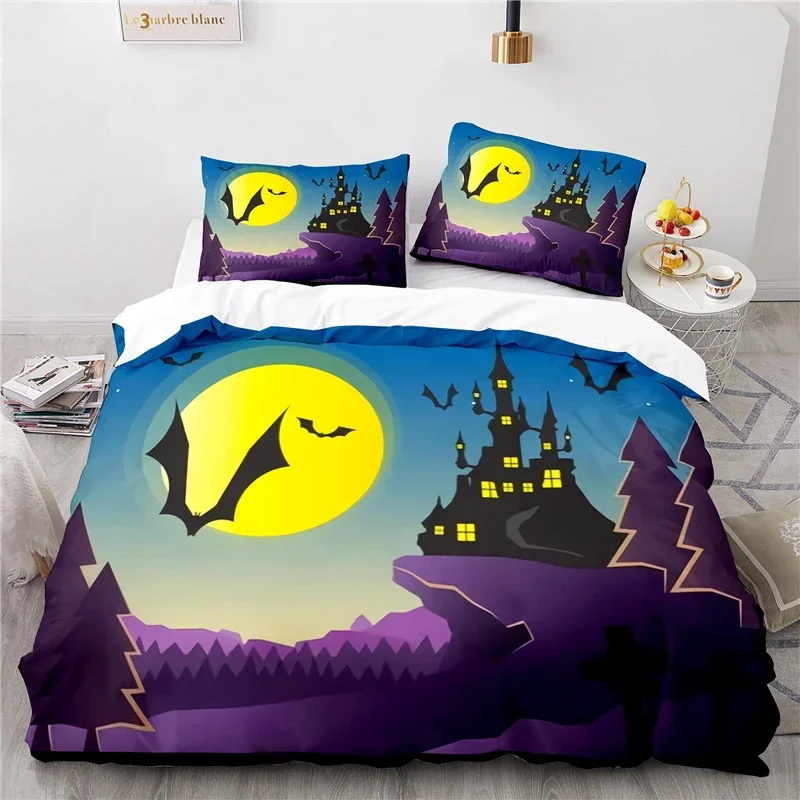 

Home Textile Funny Halloween 3d Bedding Set Print Duvet Cover Set with Pillowcase 2/3pcs Single Double Twin Full Queen King Size