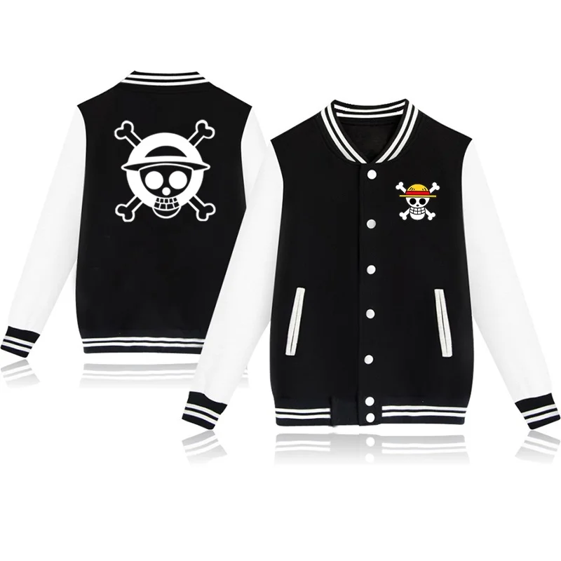 Anime One Piece 3d Printed Baseball Jacket  Spring and Autumn Hip-hop College Wind Jacket For Men and Women