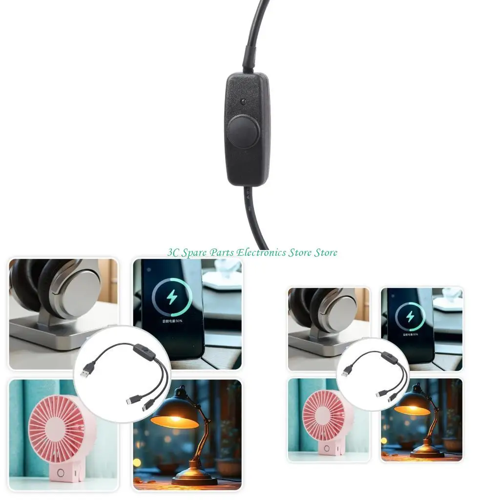 

SZ Multi Charging Cable USB to USB C Cable 2 in 1 Multiple Charging Cord