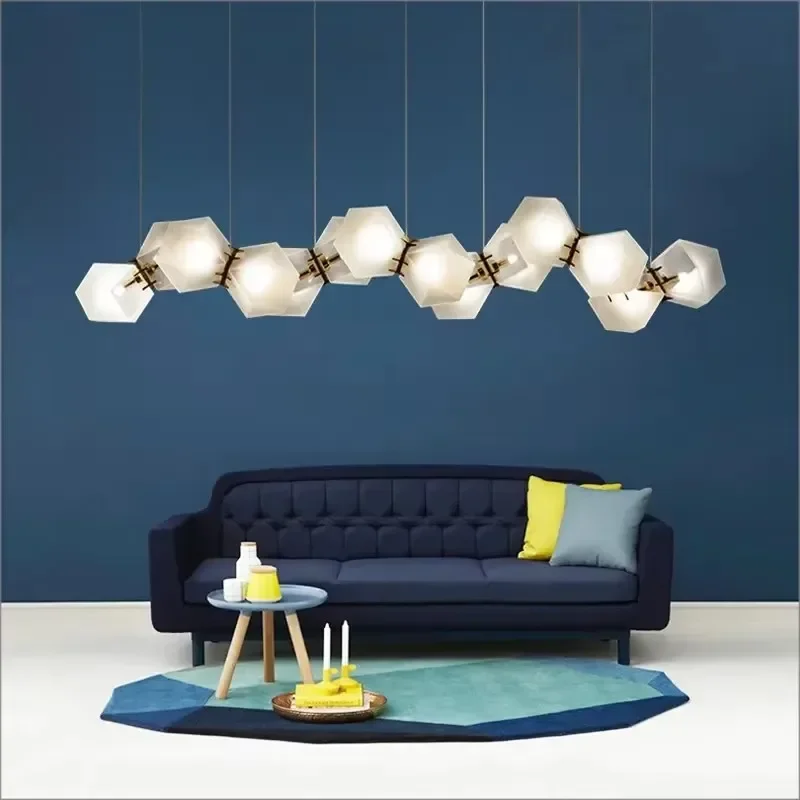 

Modern LED Pendant Lights Luxury E14 Dining Table Frosted Glass Hanging Lamp Deco Indoor Lighting Led Chandelier Lighting