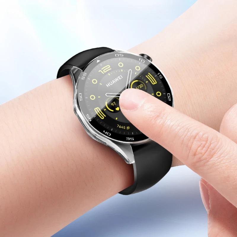 Vetro temperato + custodia per Huawei Watch GT4 46mm copertura completa della protezione dello schermo del paraurti per Huawei Watch GT 4 41mm accessori