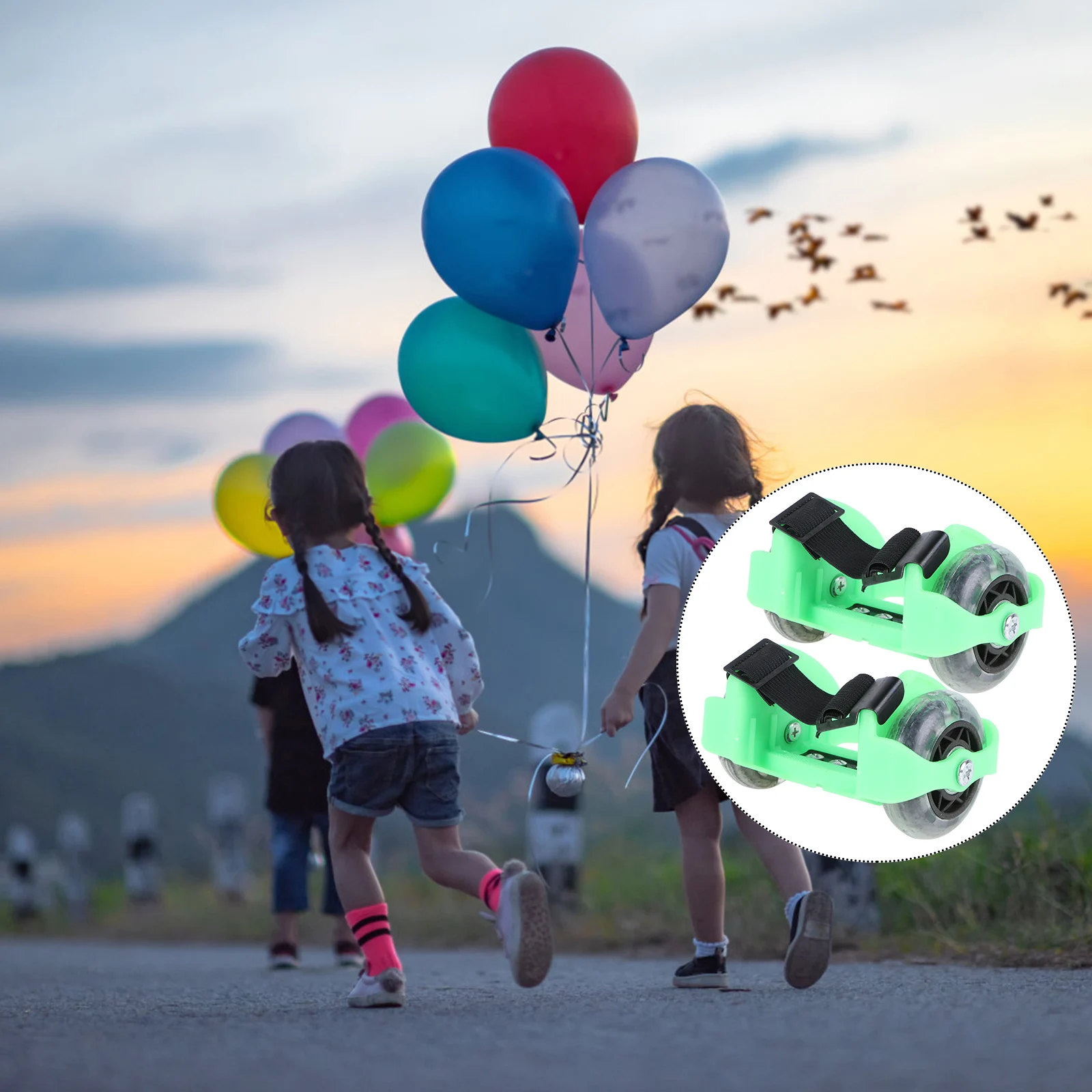 

1 Pair Skate Shoes For Glowing Wheel Roller Adjustable Light-Up Heel Skates Wear-Resistant High-Load Gift