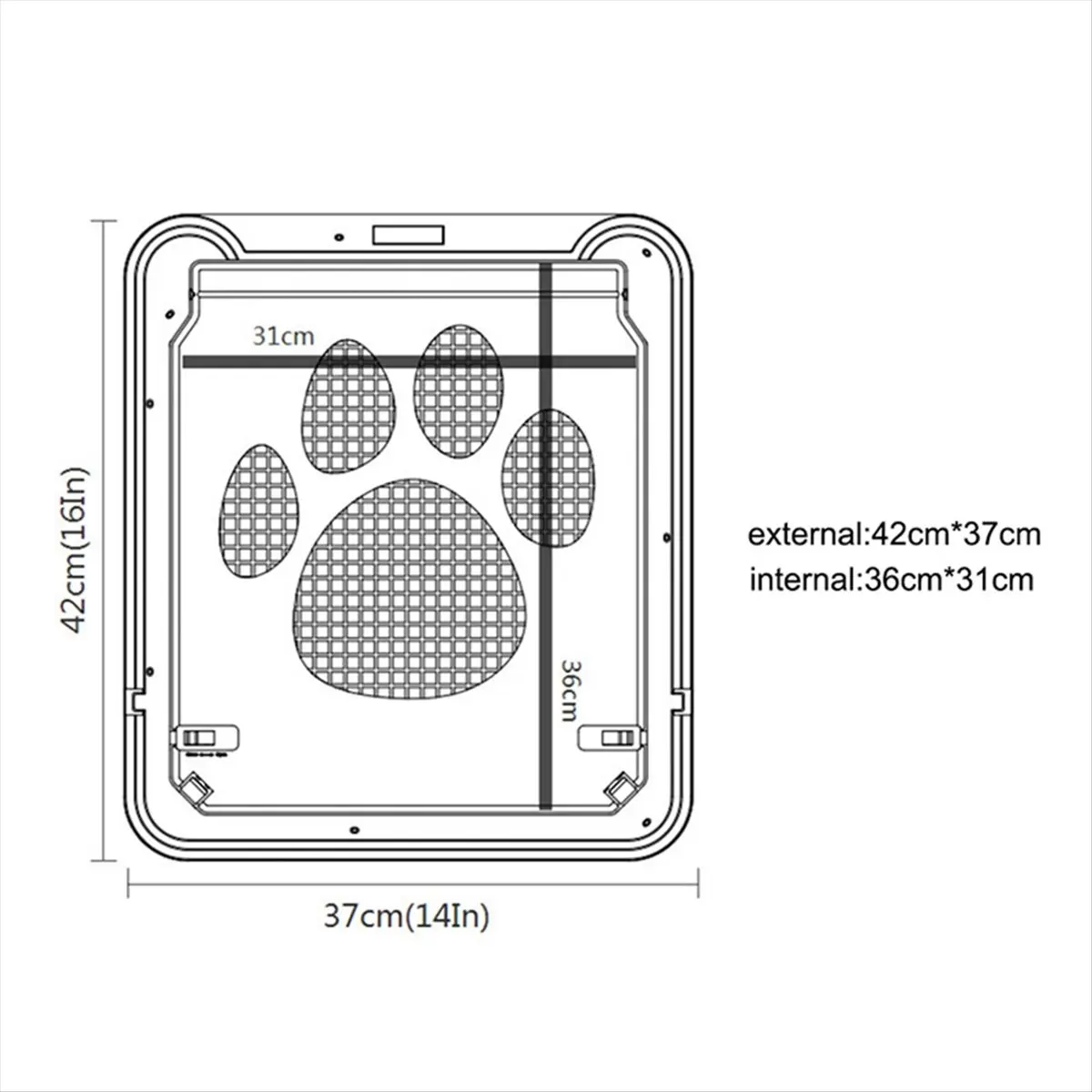 2026 Trend 4-Way Lockable Plastic Pet Big Dog Cat Door for Screen Window Safety Flap Pet Tunnel Dog Fence Free Access Door