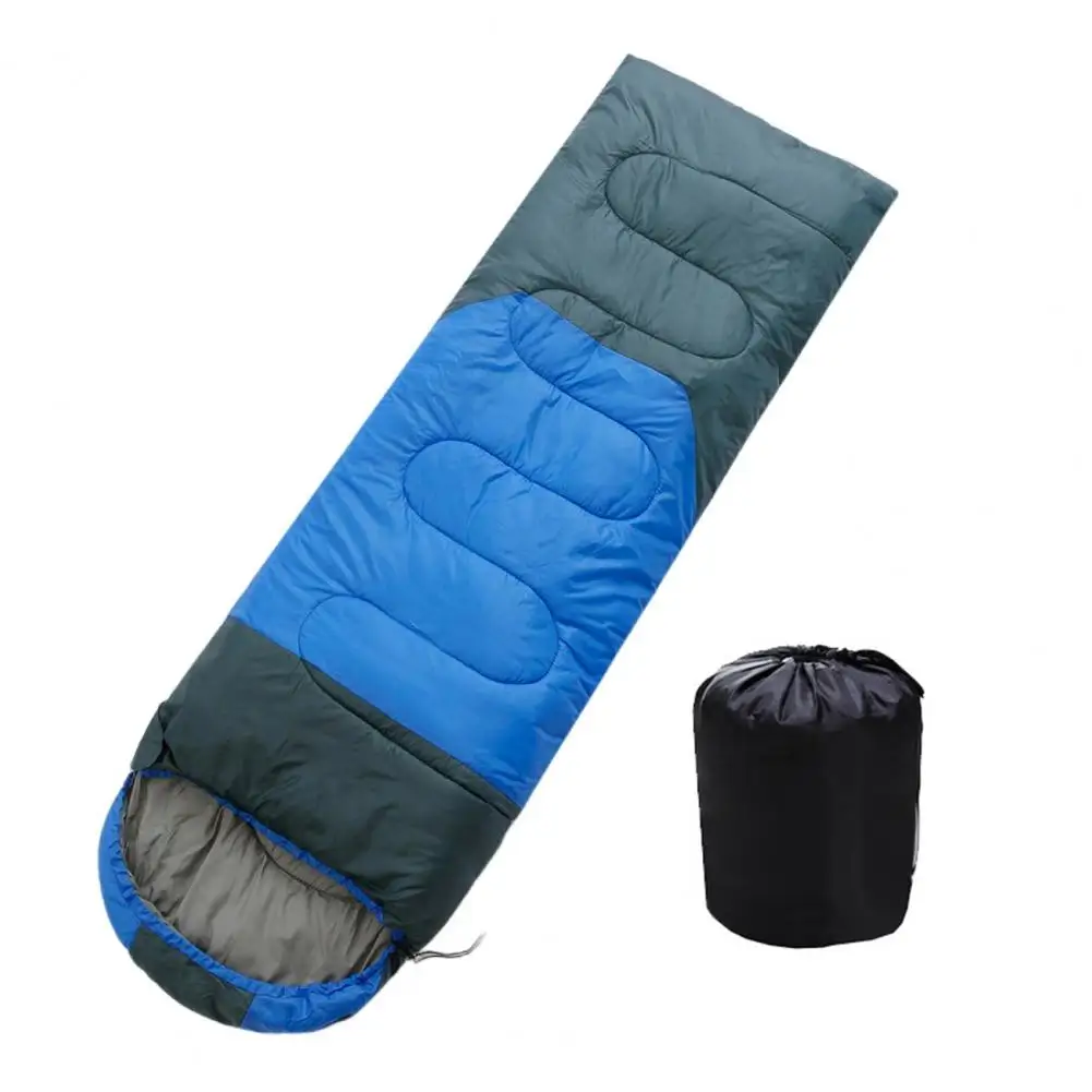 Machine Washable Sleeping Bag Adjustable Rectangular Adult Sleeping Bag with Soft Lining Zipper Closure for Outdoor