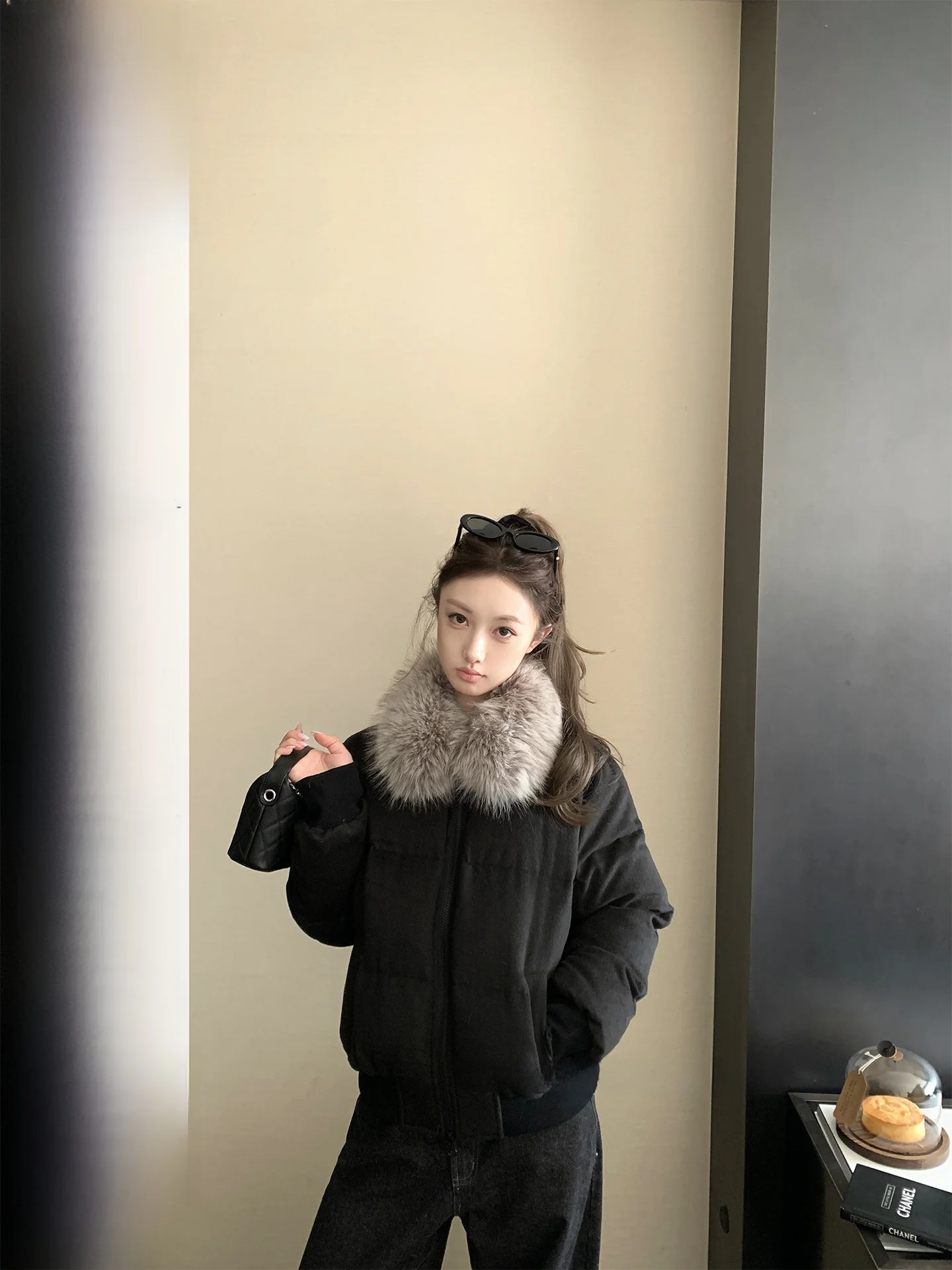 

Женская зимняя куртка с отстегивающимся меховым воротником, на 90% из белого утиного пуха, повседневная, свободного кроя, теплая, утолщенная, на молнии