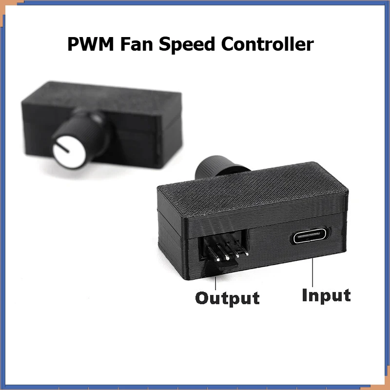 Lüfterdrehzahlregler 4-Pin PWM Lüftersteuerung USB zu TYPE-C Stromversorgung DIY Wasserkühlung Radiator Wasserpumpen-Konverter Adapter