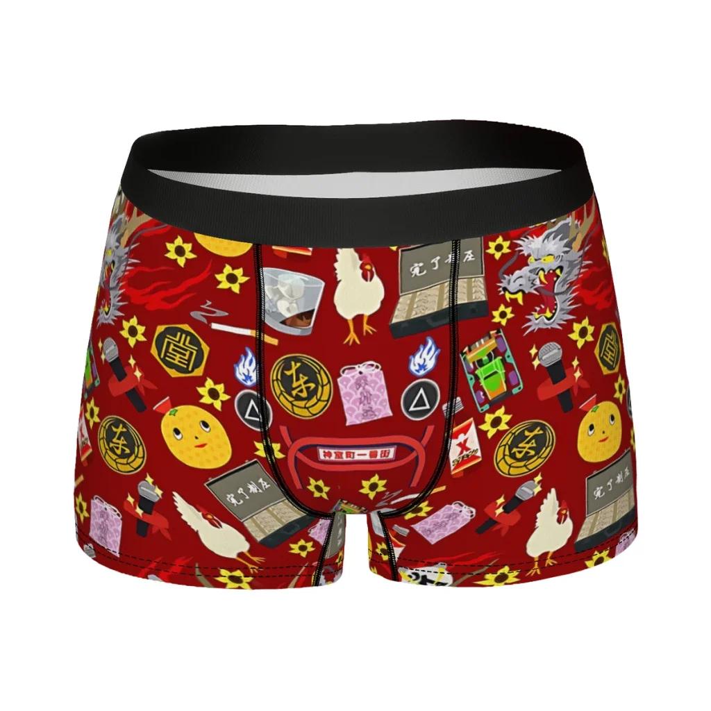 Dragon Of Dojima Pattern Yakuza Underpants Homme Panties Male Underwear Print Shorts Boxer Briefs