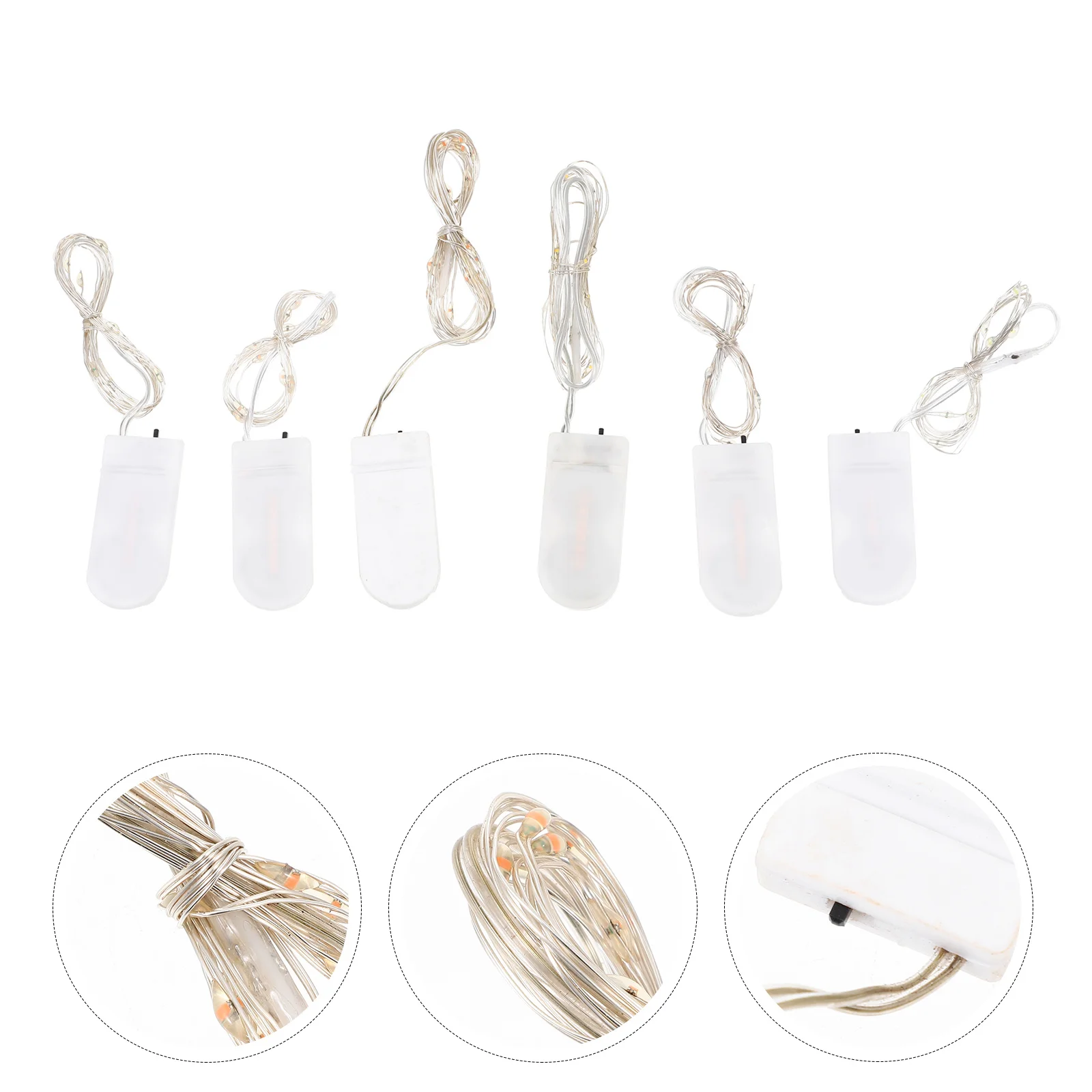 6 قطعة سلسلة مصباح مهرجان ملون تعمل سلسلة ضوء لديكور عيد الميلاد مشهد الزفاف تخطيط مصباح حلية #4