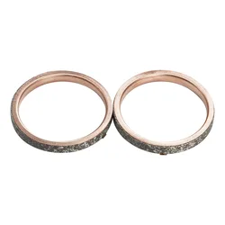 45.5×38.5×5.5mm Motorcycle Exhaust Pipe Gasket for Yamaha XVS650 97-18 XVS400 DragStar 400 96-17 YP400 05-15 XVS1100 99-09