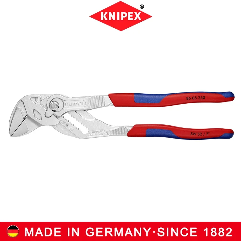 KNIPEX NO.86 05 250 Clamp spanner Chrome plated plumbing tap pliers 250mm Plumbing with ergonomic handle