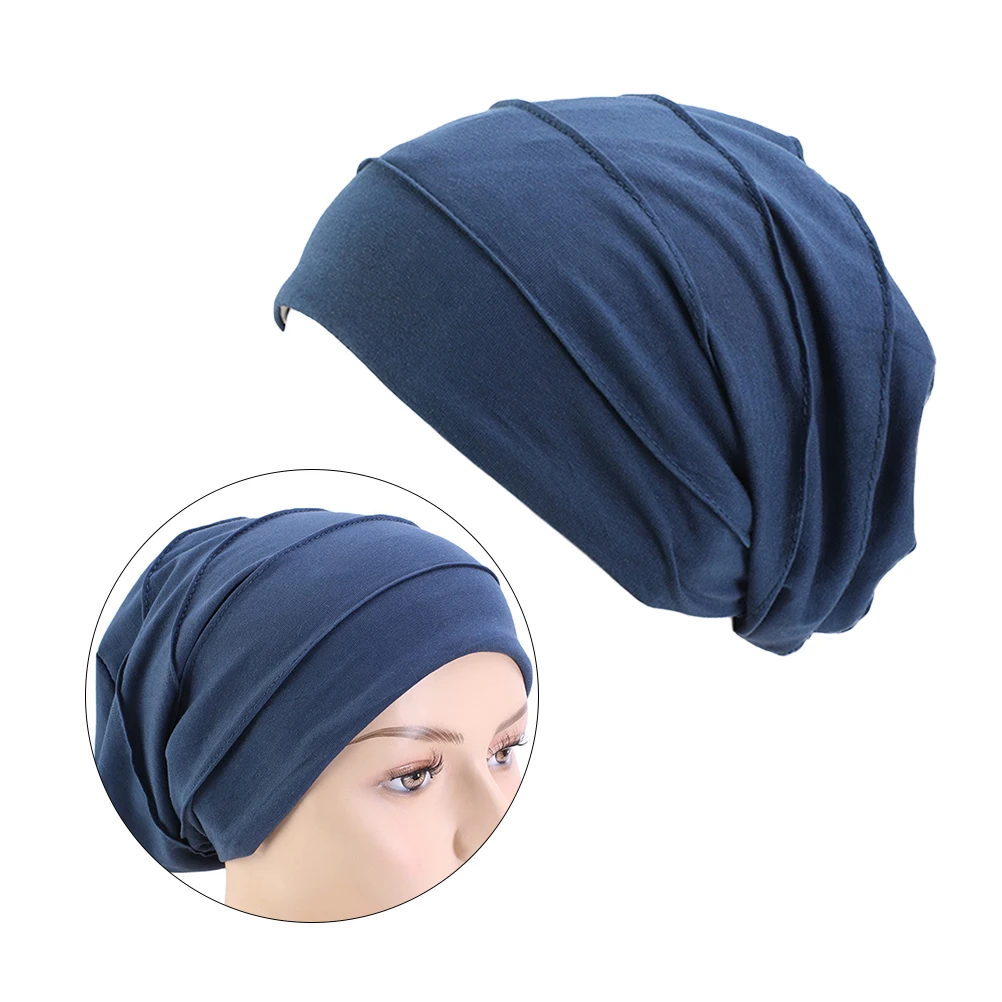 

Women Satin Sleeping Cap Night Hat Double Layer Wrap Bonnet Hair Protection Comfortable Elastic Fits Most People Soft Material