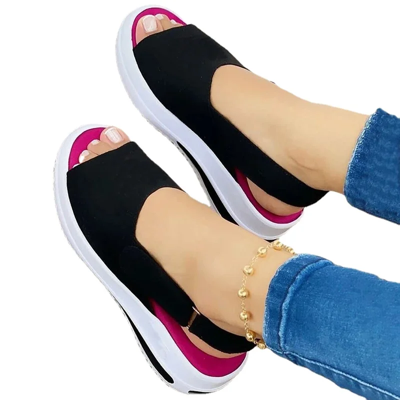 

Women Sandals 2022 Heels Sandals Peep Top Summer Shoes Women Platform Sandals Soft Wedges Shoes Sandalias Mujer Casual Footwear