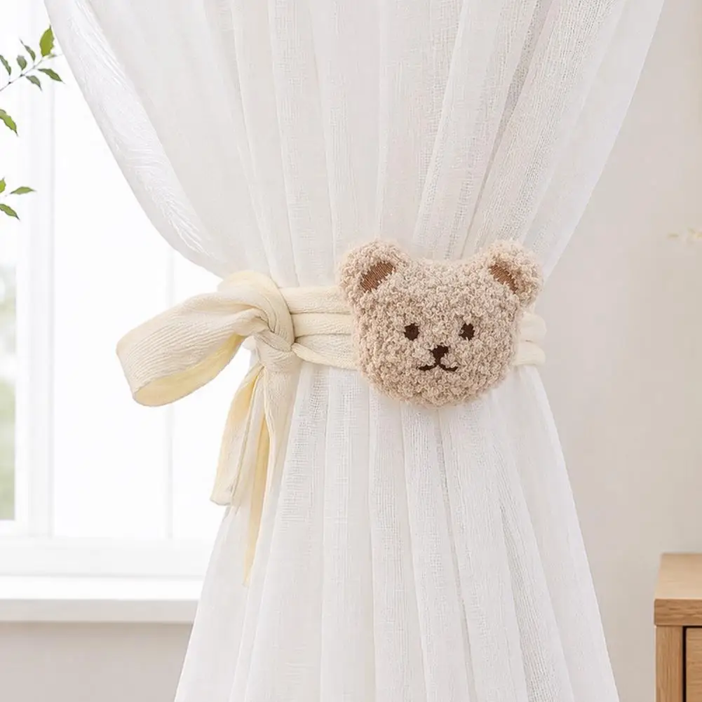 Plush Curtain Holder Lion Curtain Tieback Cute Cartoon Curtain Tiebacks Fabric Lion Bear Holders Nursery Baby Room Decor