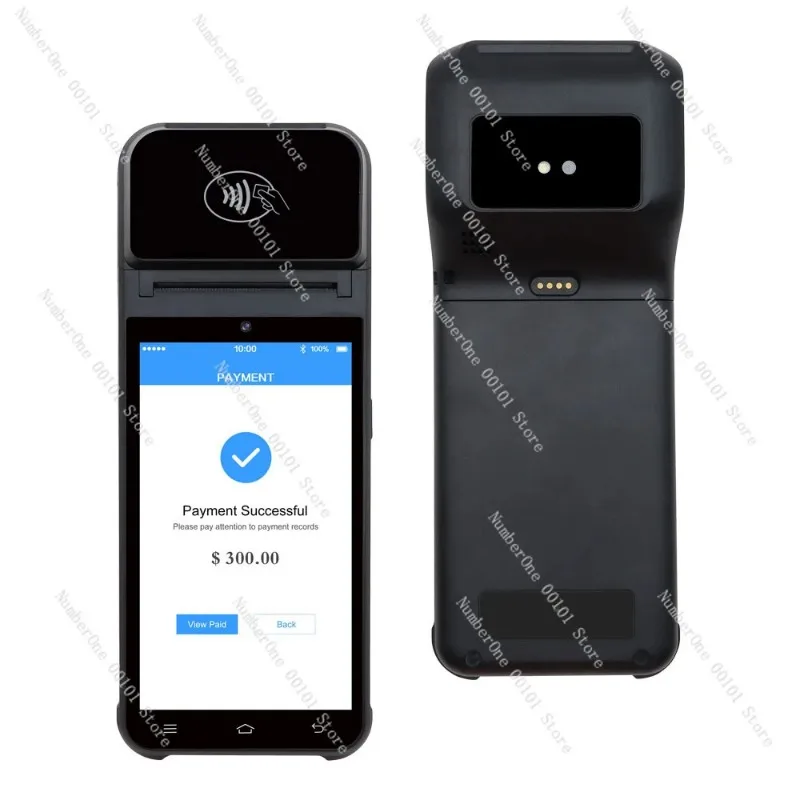 Smart Handheld Mobile POS Terminal With Built-In Thermal Receipt Printer, Supports Multiple Payment Methods