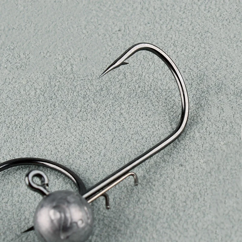 Kleiner Blei-Jigkopfhaken Black Pit 0,6g-3,5g Angelköder Verstärkter Fischhaken Set 10 Stück SALE – Detail 15