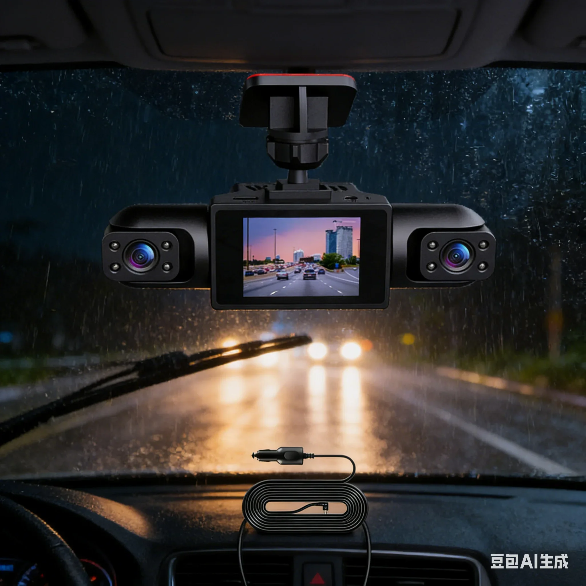 

360 ° Автомобильный видеорегистратор с полным обзором, 4K UHD, передняя и боковая задняя камера 1080P, всерегистратор вождения вокруг обзора с объективом 3/4