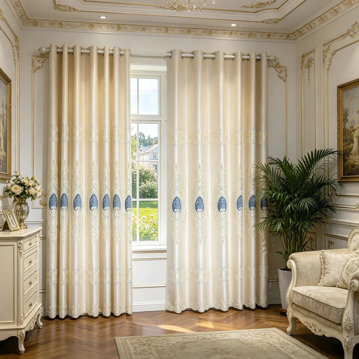 tende-oscuranti-ricamate-2p-crema-drappeggi-geometrici-floreali-europei-con-occhielli-per-soggiorno-e-camera-da-letto