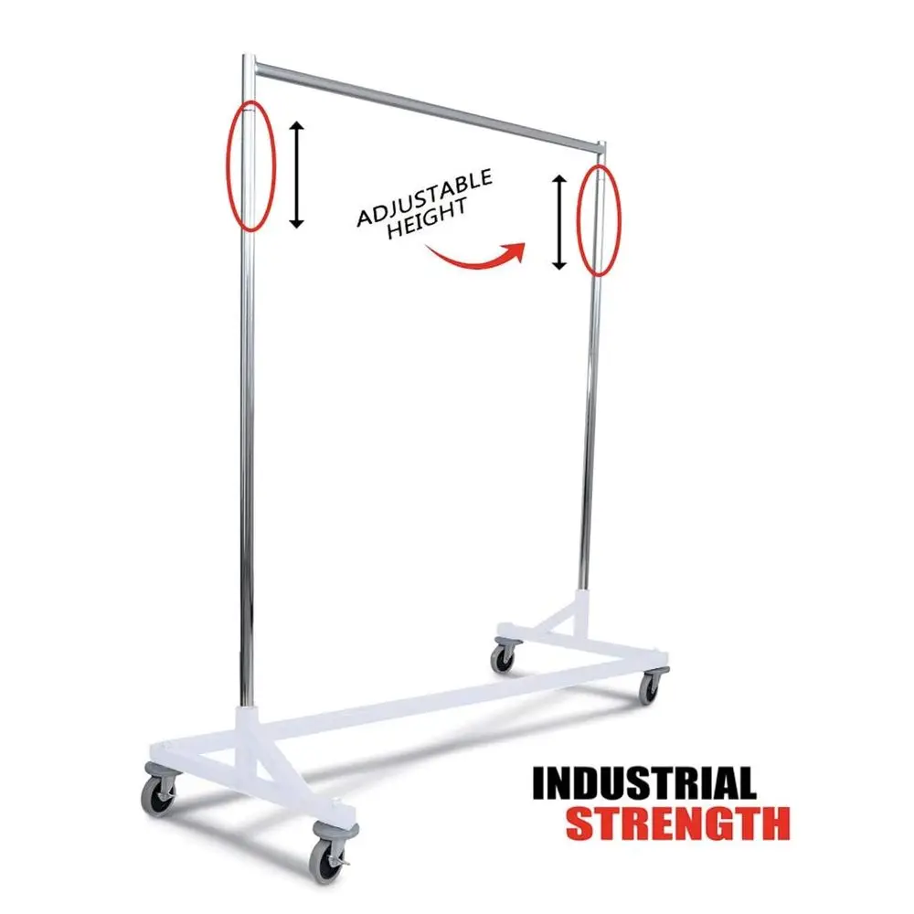 Industrial Strength Z Rack with Built-in Height Extensions - Decorative White Base - Tallest Z Rack Available!