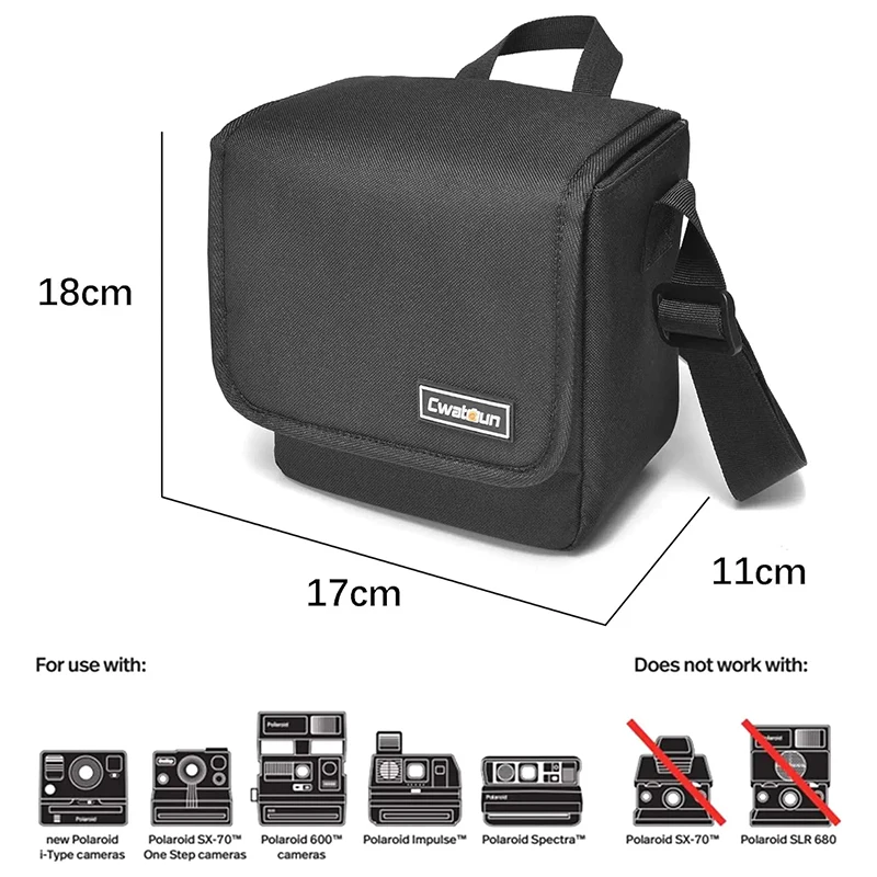 DSLR Camera Bag Shoulder Case For Polaroid Instant Camera Originals OneStep+ Onestep 2 VF Onestep2 Now I-Type Film or 600 Film