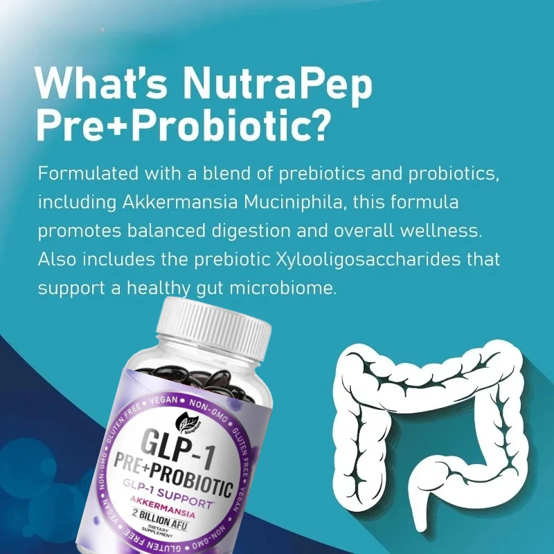 GLP-1 مكمل البروبيوتيك البريبيوتيك مع كبسولات Akkermansia Muciniphila لهضم الأمعاء ودعم تنظيف الكبد #5