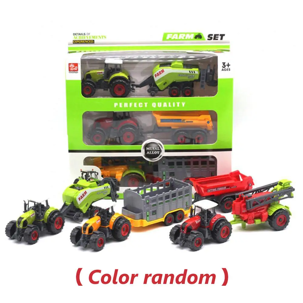 3PC/Set Children\'s Farmer\'s Car Truck Tractor Harvester Model Vehicle Agricultural Set Boy Educational Kids Toys Birthday Gifts