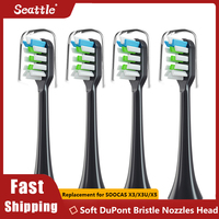 4pcs/Set Replacement Toothbrush Heads For SOOCAS X3/X3U/X5 Sonic Electric Tooth Clean Nozzle DuPont Replace Smart Dental Brush