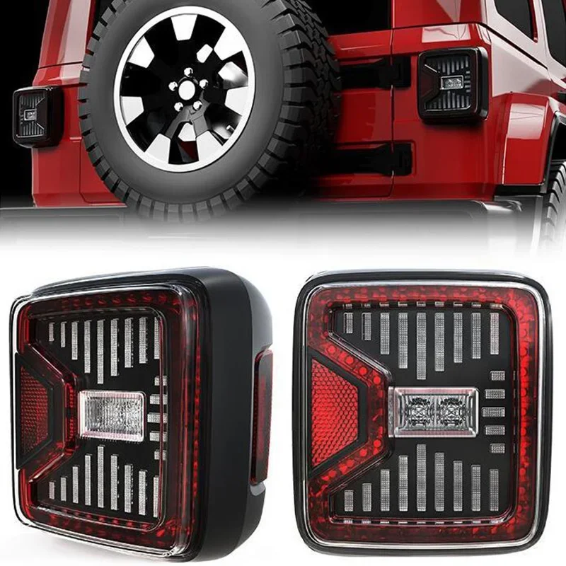 

1Pair LED Tail Light For 2018-2023 Jeep Wrangler JL Rear Reverse Turn Signal lamp Daytime Running Lights Taillights Assembly