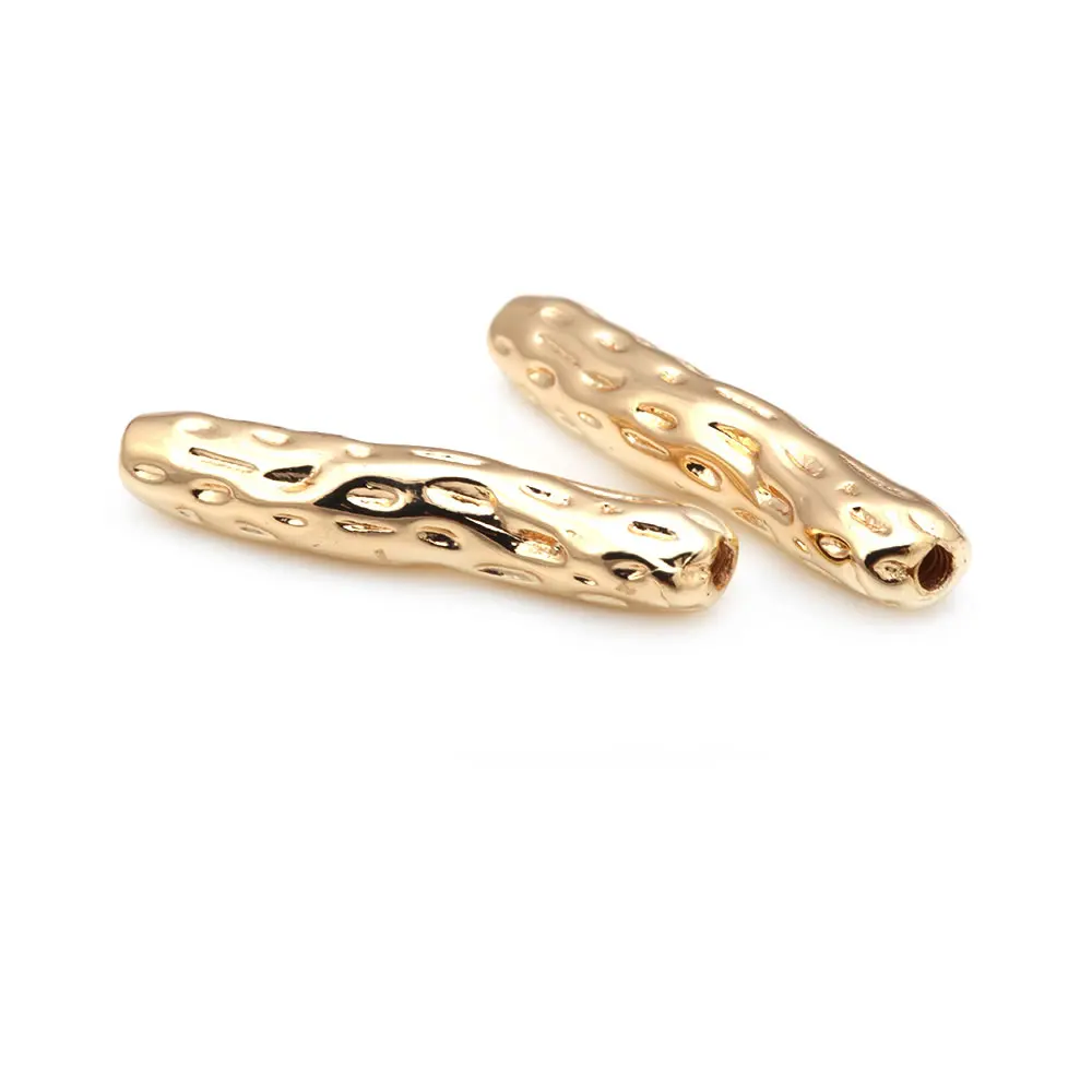 18K Gold Farbe Messing Unregelmäßige Rohr Halsketten Armbänder Spacer Perlen Hohe Qualität Diy Schmuck Machen Zubehör für Frauen – Detail 15