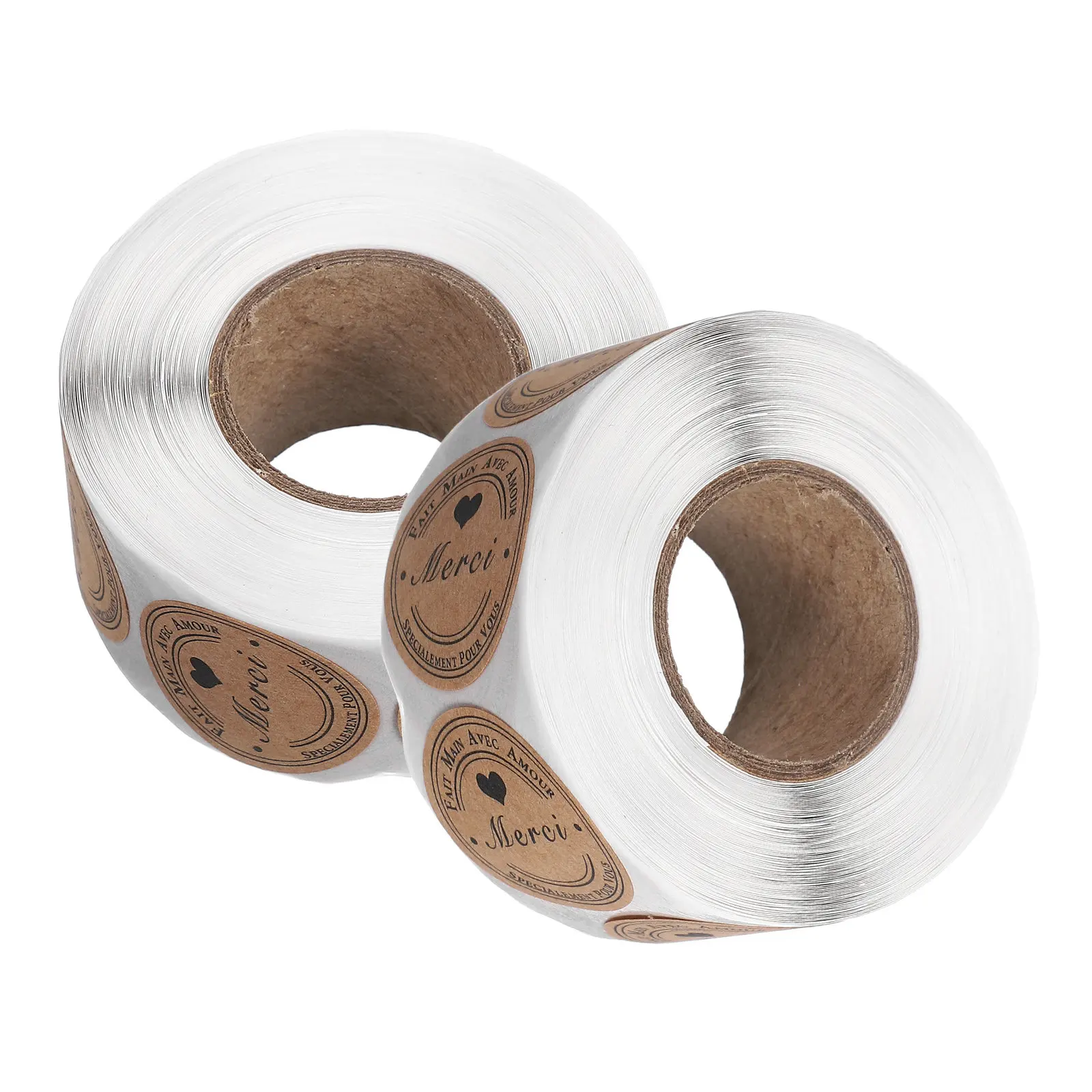 

2 Rolls Thank You Stickers Retro Kraft Paper Labels for Appreciation Gifts Party Favors Bubble Mailers Envelope Sealing