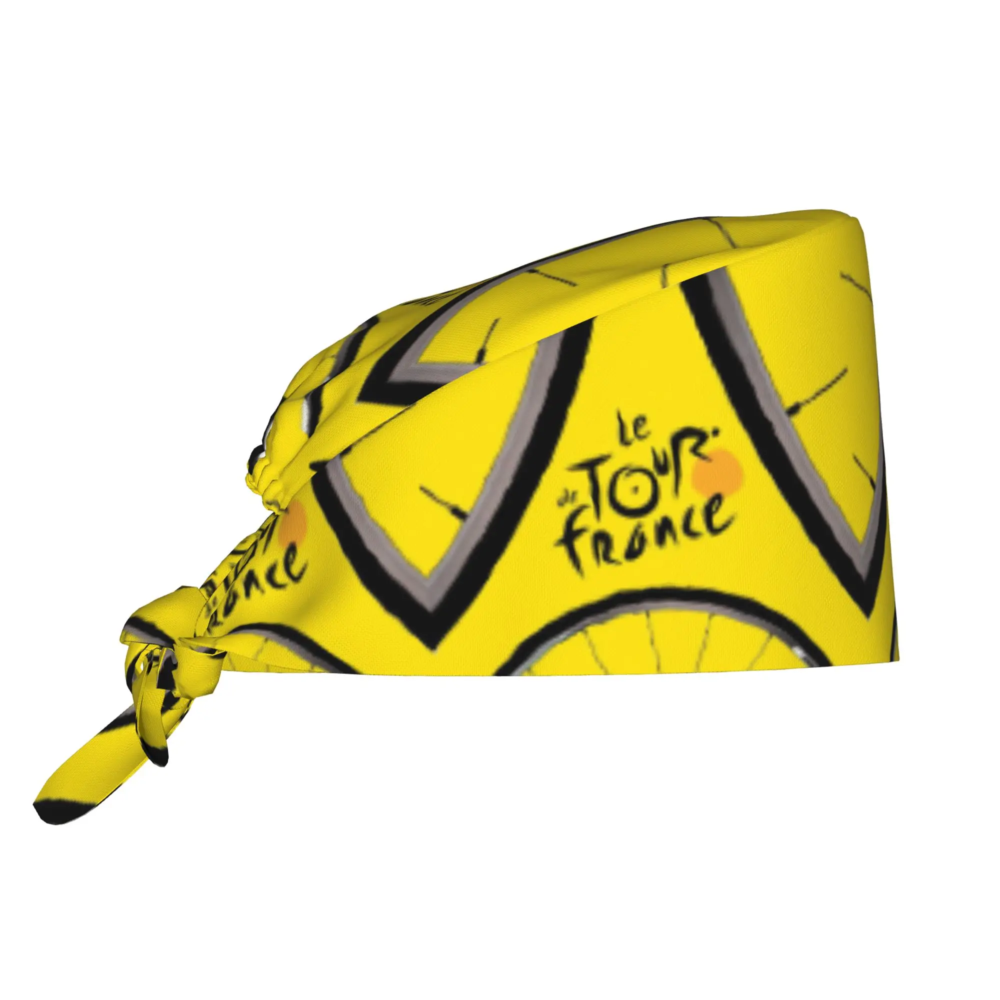 Custom France TDF Tour  Scrubs Cap Surgical Hats Women Men  Operating Room Cap Operator Hats Lab Works Hat