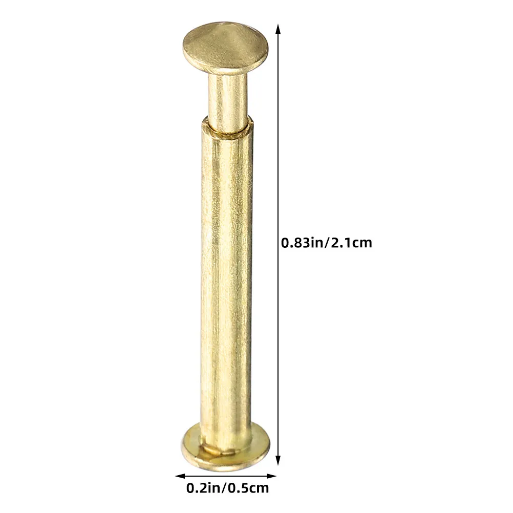 20Sets Folding Fan Rivet Repair Kit 24mm Metal Fastener Nail Nut DIY Folding Hand Fan Shaft Replacement Hardware Accessory