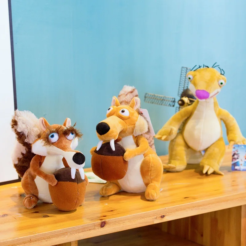 Disney Ice Age Sid juguetes de peluche carrito de Anime ardilla Scart Manny Diego perezoso muñeco de peluche decoración de habitación de juguete niños regalo de Navidad